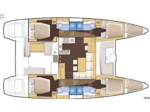 Catamaran Lagoon Lagoon 450F Plano del barco