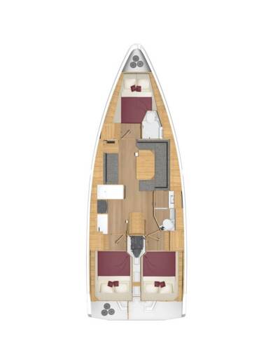 Sailboat Bavaria C38 boat plan