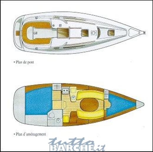 Sailboat JEANNEAU SUN ODYSSEY 32.2 boat plan