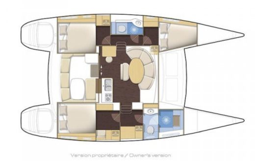 Catamaran Lagoon 380 S2 Owner Version Plano del barco