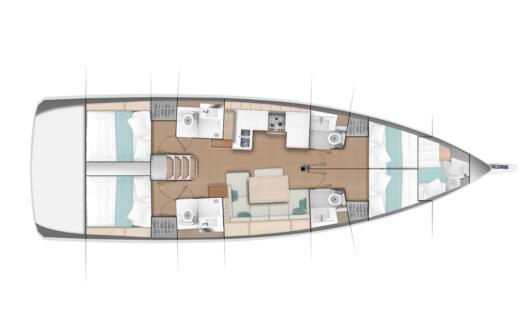 Sailboat Jeanneau Sun Odyssey 490 Plan du bateau