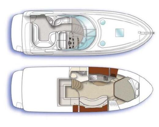 Motorboat Sea Ray 355 SUNDANCER Boat design plan