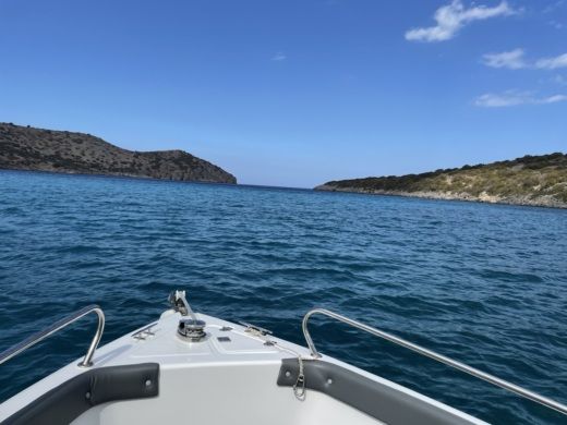 Agios Nikolaos Motorboat Karel F19 alt tag text