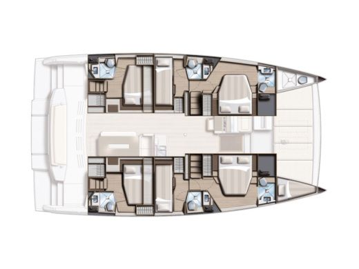 Catamaran Bali - Catana Bali 4.8 Plattegrond van de boot