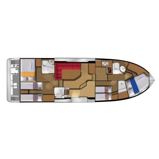 Houseboat Houseboat Minuetto 8 Plan du bateau
