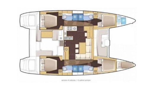 Catamaran Lagoon 46 boat plan