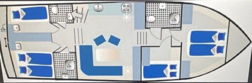 Houseboat Motoryacht Gruno 38 Classic boat plan