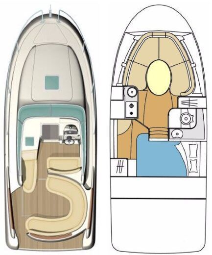 Motorboat Jeanneau Leader 805 Planta da embarcação