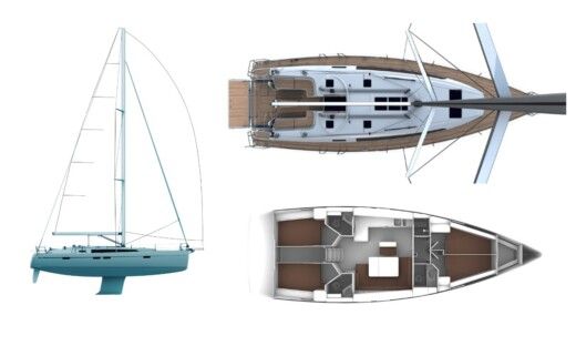Sailboat Bavaria Cruiser 46 Planimetria della barca