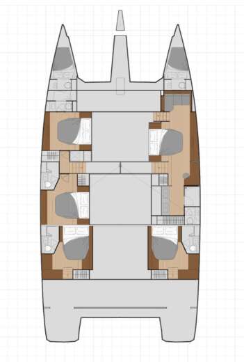 Catamaran Fountaine Pajot 67 boat plan
