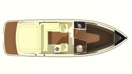 Motorboat Paolo Molinari Airon Marine 277 Plattegrond van de boot