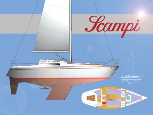 Sailboat ALBIN MARINE SWEDEN SCAMPI 30 Plano del barco