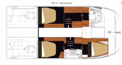 Catamaran Fountaine Pajot My 37 boat plan
