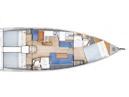 Sailboat Jeanneau Sun Odyssey 410 boat plan