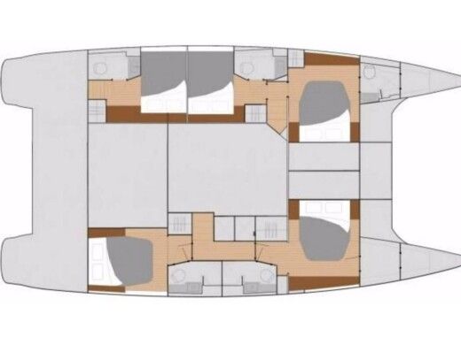 Catamaran Fountaine Pajot Saba 50 boat plan