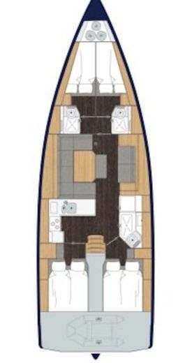 Sailboat Bavaria Bavaria Cruiser 45 Boat layout