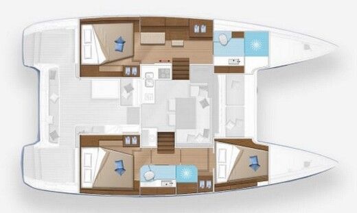 Catamaran Benneteau LAGOON 400 boat plan