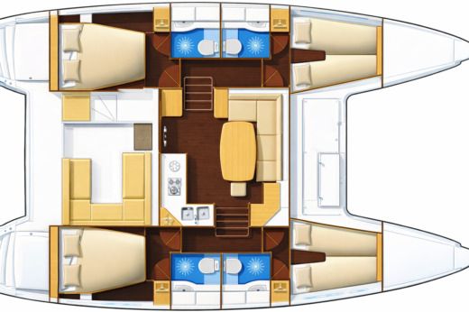 Catamaran Lagoon 400 Planta da embarcação