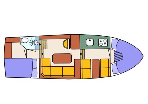 Houseboat Regina Boarnkruiser 1000 boat plan