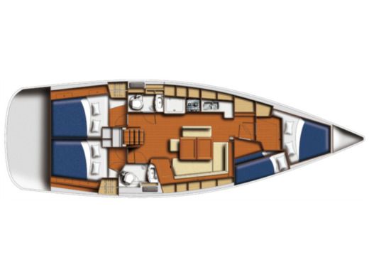 Sailboat Beneteau Oceanis 43 Boat layout