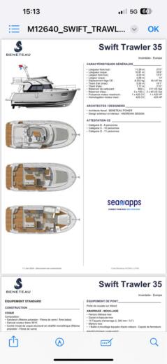 Motorboat Beneteau Swift Trawler 35 Boat layout