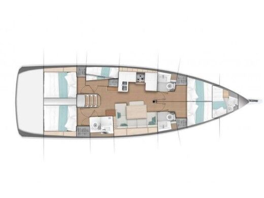 Sailboat JEANNEAU SUN ODYSSEY 490 boat plan