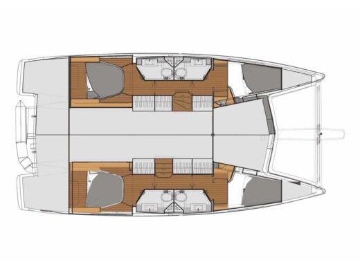 Catamaran Fountaine Pajot Lucia 40 Boot Grundriss