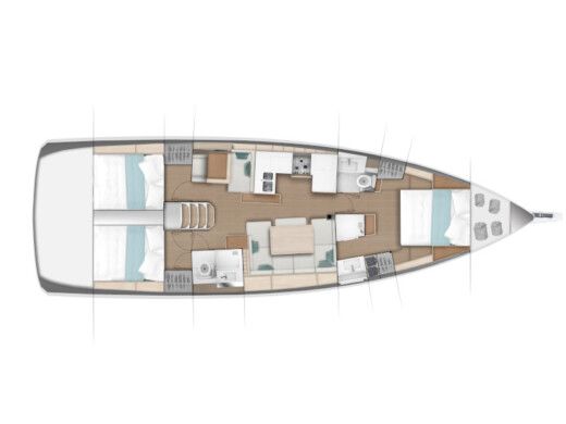 Sailboat Jeanneau Sun Odyssey 490 boat plan