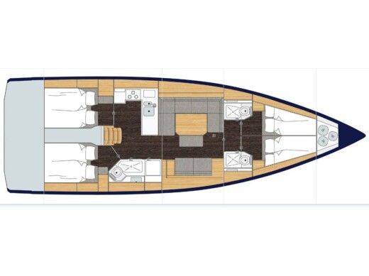 Sailboat  Bavaria C45 Holiday boat plan