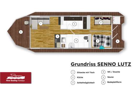 Houseboat Saunalounge 12.2 Saunalounge 12.2. boat plan