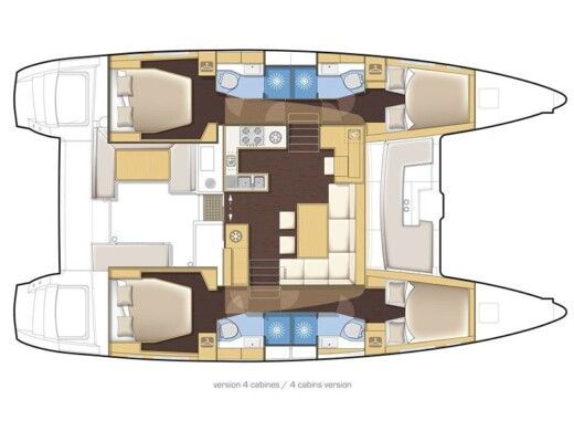 Catamaran  Lagoon 450 Boat design plan
