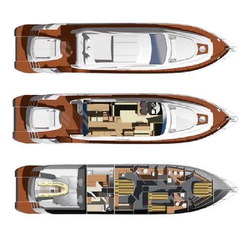 Motor Yacht Aicon Yachts SPA 72 HT SL Planimetria della barca
