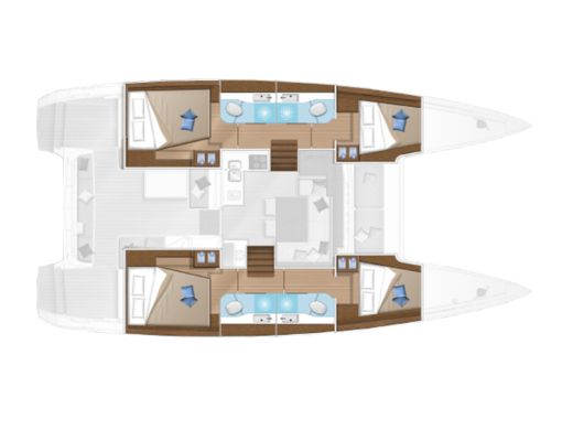 Catamaran Lagoon Lagoon 40 Plattegrond van de boot