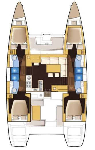 Catamaran Lagoon Lagoon 450f boat plan