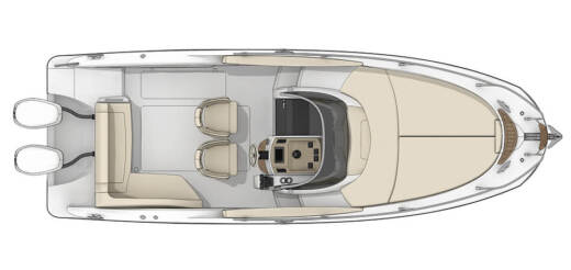Motorboat Sessa Marine Key Largo 27 Plattegrond van de boot
