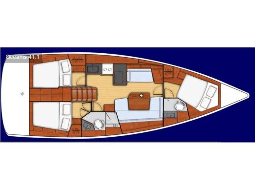 Sailboat BENETEAU OCEANIS 41.1 Σχέδιο κάτοψης σκάφους