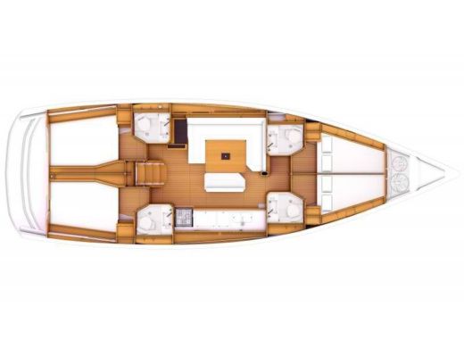 Sailboat  Sun Odyssey 469 Planimetria della barca
