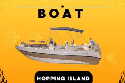 Hyra båt Motorbåt Karel Hopping Island taxi Kos