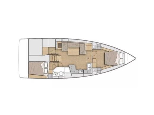 Sailboat  Oceanis 40.1 Plattegrond van de boot