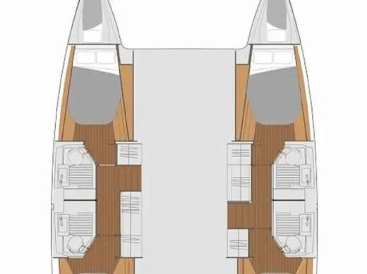 Catamaran  Astréa 42 Boot Grundriss