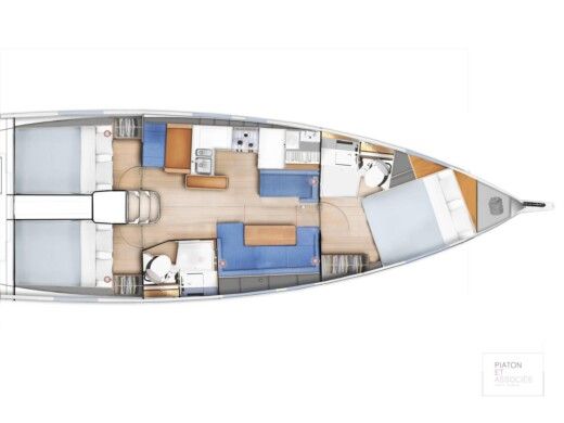 Sailboat Jeanneau Sun Odyssey 410 Boat design plan
