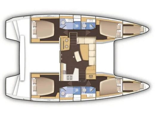 Catamaran  Lagoon 42  boat plan