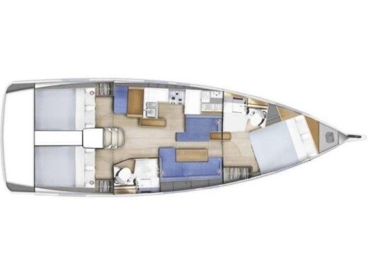 Sailboat Jeanneau Sun Odyssey 410 Boot Grundriss