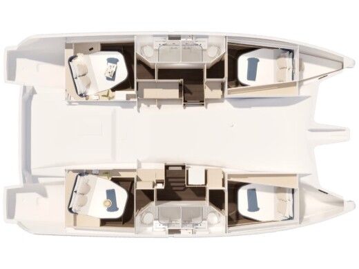 Catamaran Fountaine Pajot FP 44 Planimetria della barca