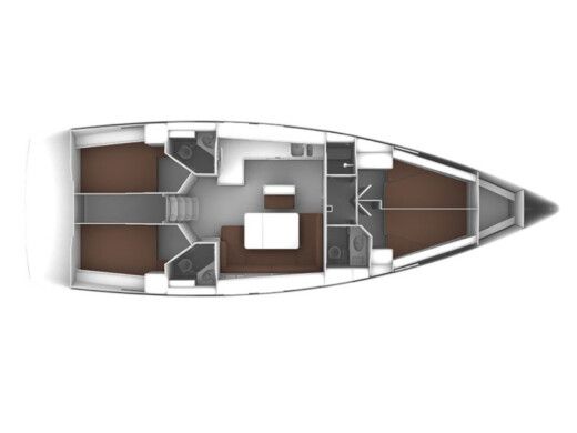 Sailboat  Bavaria 46 Cruiser Σχέδιο κάτοψης σκάφους
