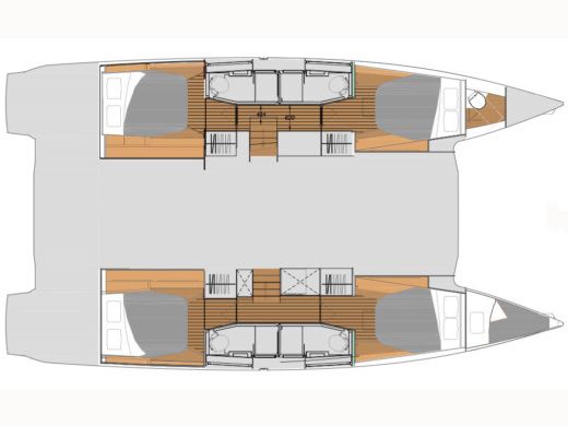 Catamaran Fountaine Pajot Elba 45 boat plan