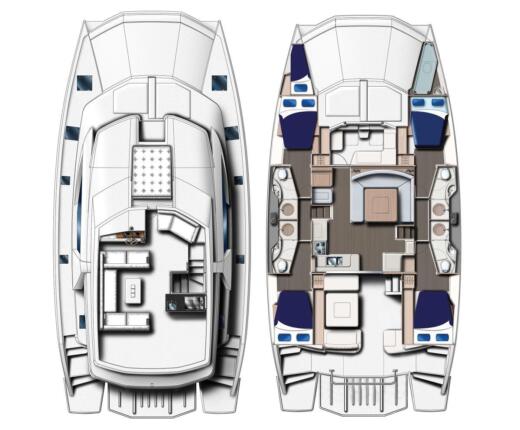 Catamaran Leopard PC51 boat plan