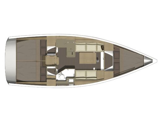 Sailboat DUFOUR 350 Grand Large boat plan