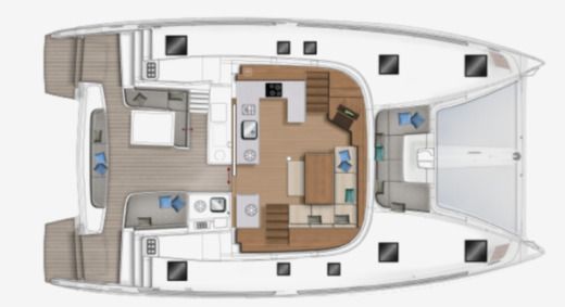 Catamaran Lagoon Lagoon 46 Boat layout