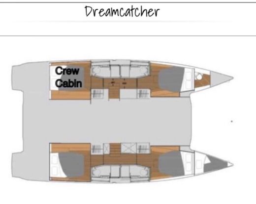 Catamaran Fountain Pajot Elba 45, 2021 Boot Grundriss